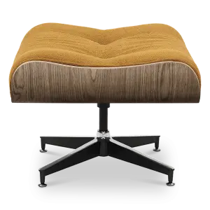 Cavel Lounge Chair Bruin Boucle | Walnoot Schalen