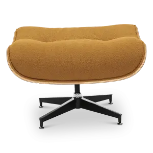 Cavel Lounge Chair Bruin Boucle | Walnoot Schalen