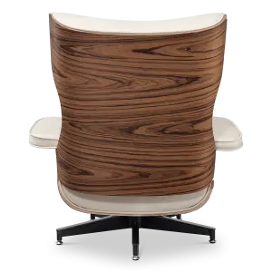 Cavel Lounge Chair Offwhite Leer | Naturel Palissander Schalen