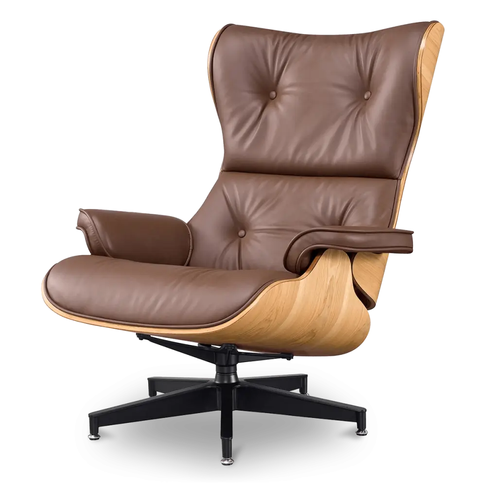 Cavel Lounge Chair Bruin Leer | Essen Schalen