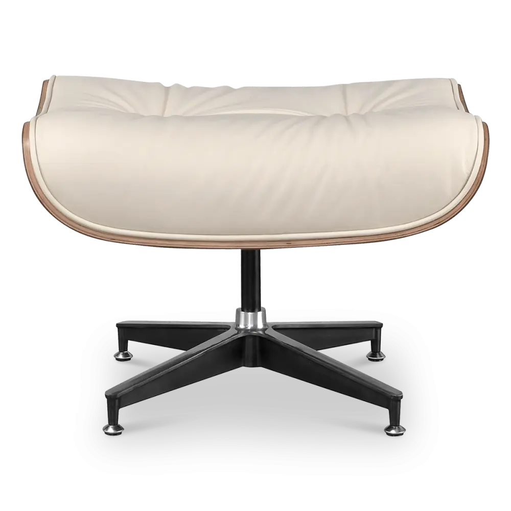 Cavel Lounge Chair Offwhite Leer | Naturel Palissander Schalen