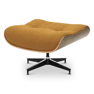 Cavel Lounge Chair Ottoman / Hocker Bruin Bouclé | Walnoot Schaal