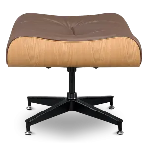 Cavel Lounge Chair Ottoman / Hocker Bruin Leer | Essen Schaal