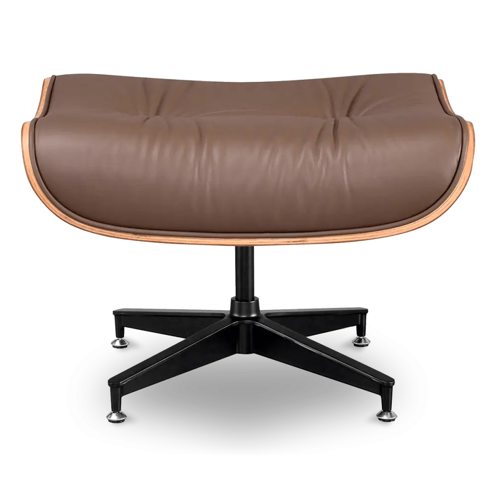Cavel Lounge Chair Ottoman / Hocker Bruin Leer | Essen Schaal