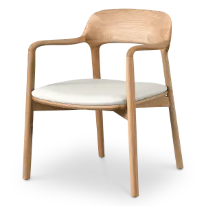 Kennedy Eetkamerstoel | Naturel Essen | Offwhite Zitting