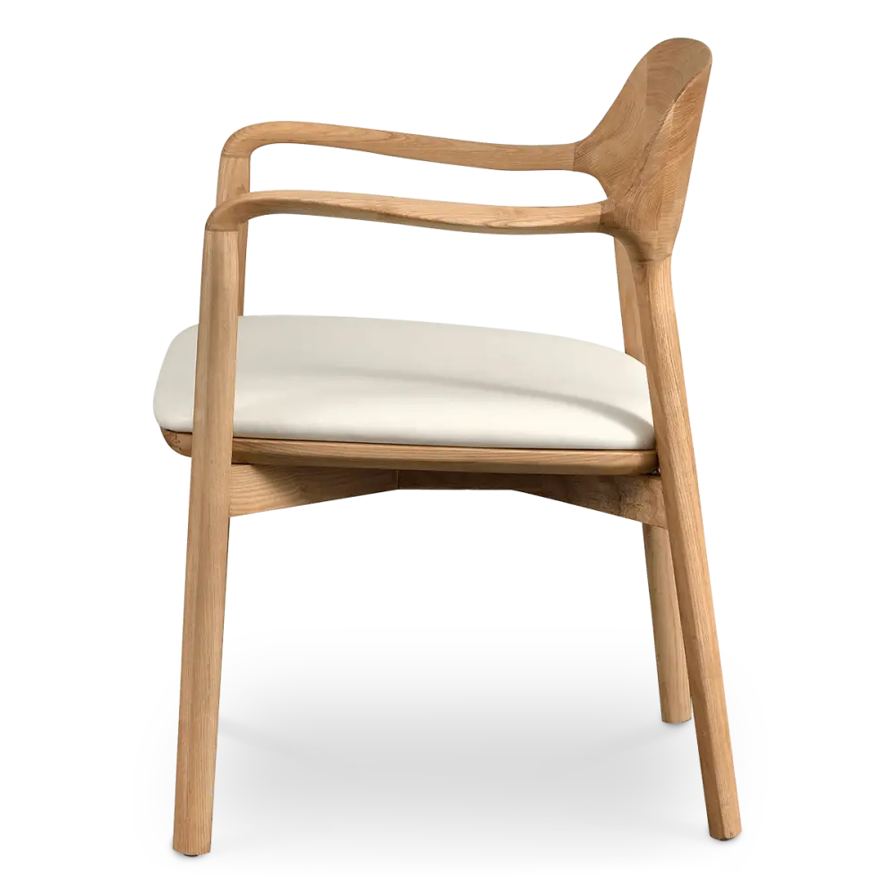 Kennedy Eetkamerstoel | Naturel Essen | Offwhite Zitting
