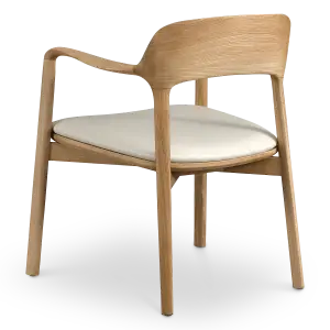 Kennedy Eetkamerstoel | Naturel Essen | Offwhite Zitting