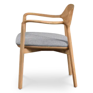 Kennedy Eetkamerstoel | Naturel Essen | Grijs Boucle