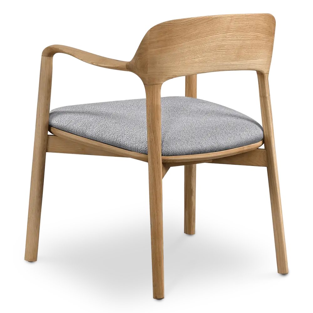Kennedy Eetkamerstoel | Naturel Essen | Grijs Boucle