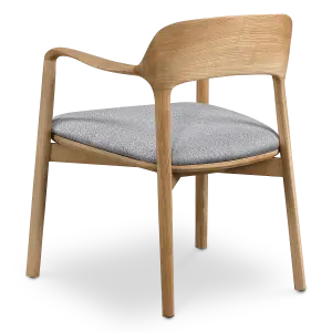 Kennedy Eetkamerstoel | Naturel Essen | Grijs Boucle