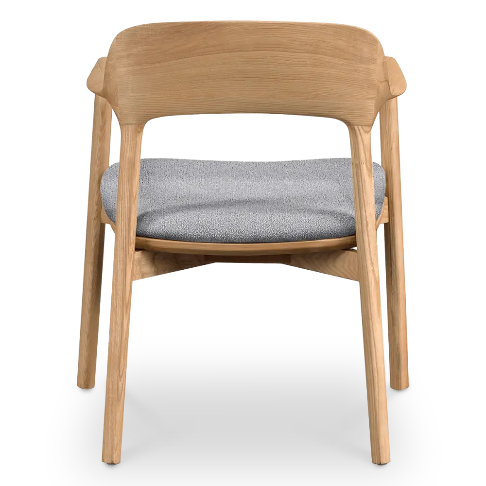 Kennedy Eetkamerstoel | Naturel Essen | Grijs Boucle
