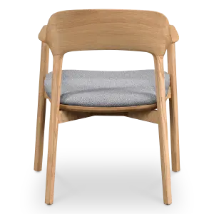 Kennedy Eetkamerstoel | Naturel Essen | Grijs Boucle