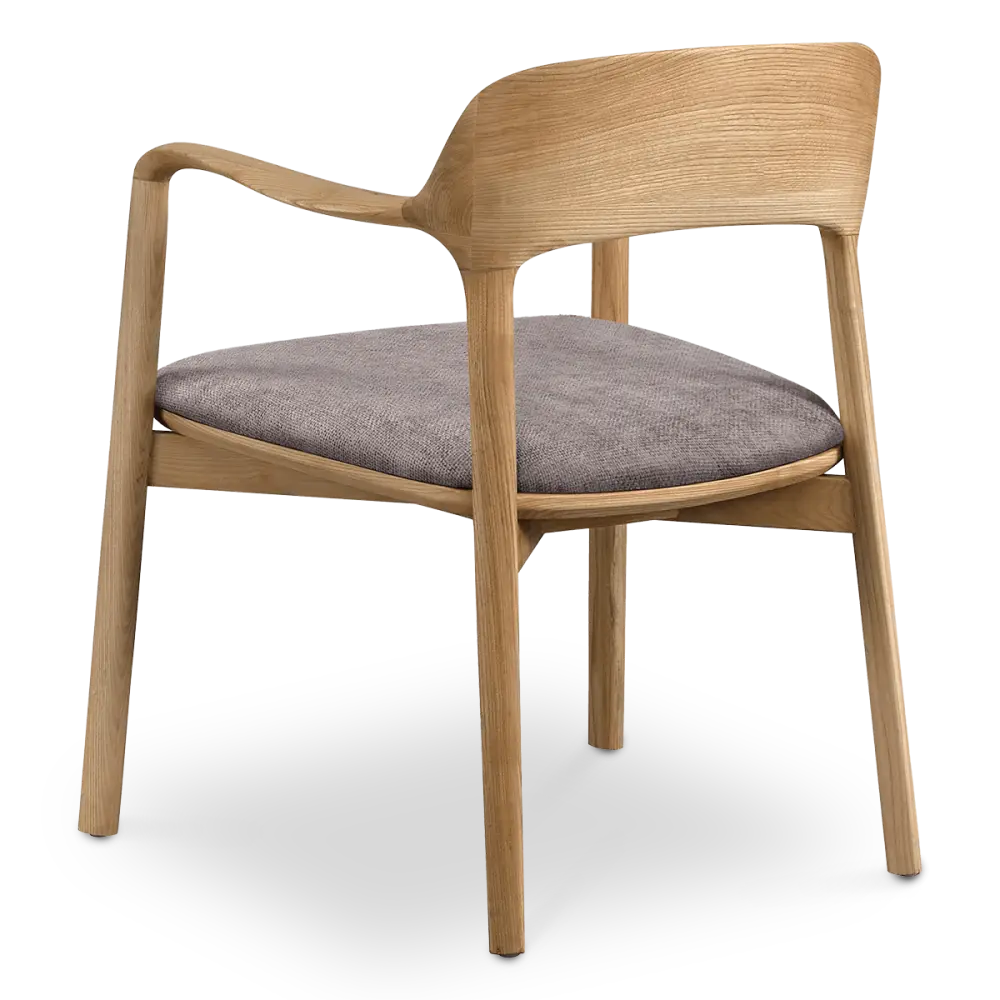 Kennedy Eetkamerstoel | Naturel Essen | Grijs Bruin Chenille