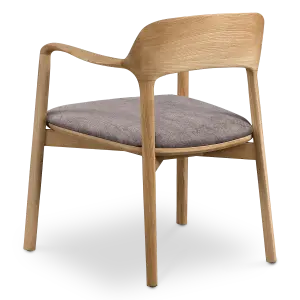 Kennedy Eetkamerstoel | Naturel Essen | Grijs Bruin Chenille