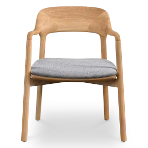 Kennedy Eetkamerstoel | Naturel Essen | Grijs Boucle