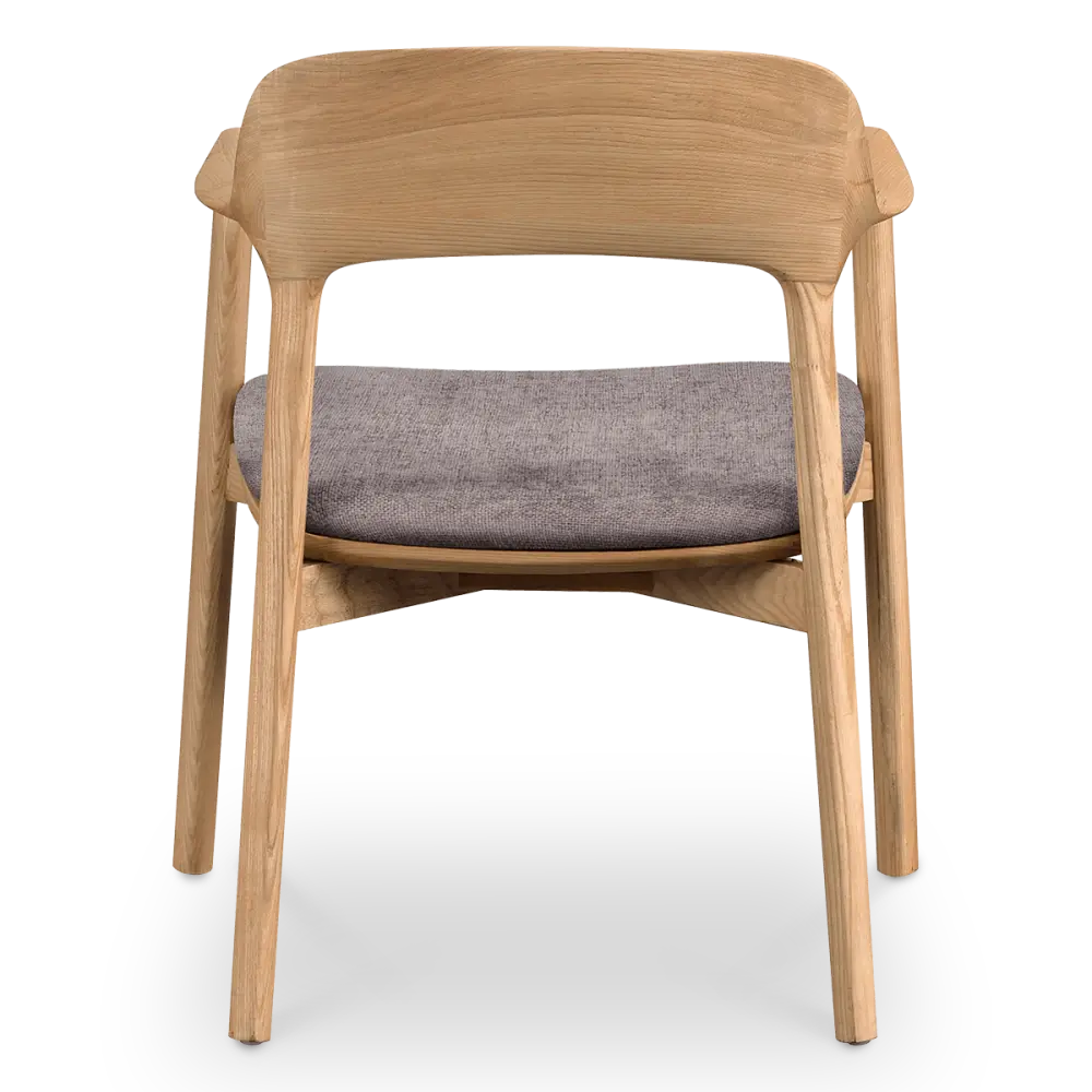 Kennedy Eetkamerstoel | Naturel Essen | Grijs Bruin Chenille