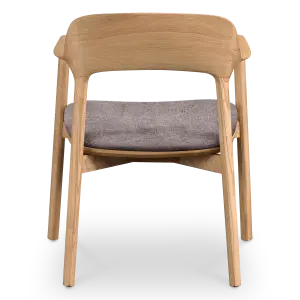 Kennedy Eetkamerstoel | Naturel Essen | Grijs Bruin Chenille