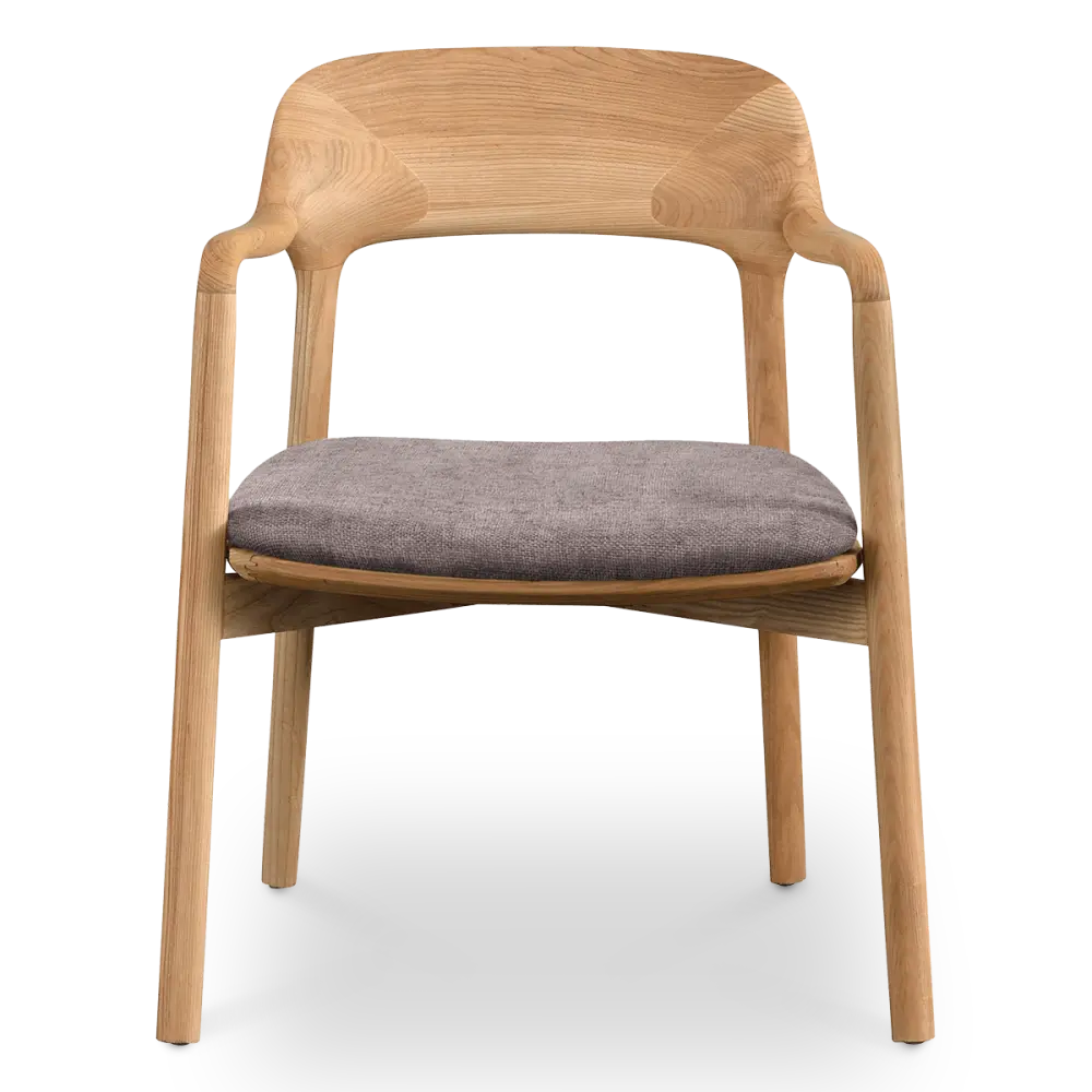 Kennedy Eetkamerstoel | Naturel Essen | Grijs Bruin Chenille