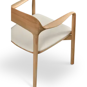 Kennedy Eetkamerstoel | Naturel Essen | Offwhite Zitting