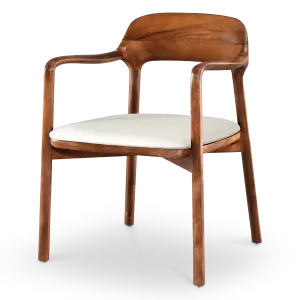 Kennedy Eetkamerstoel | Walnoot | Offwhite Zitting