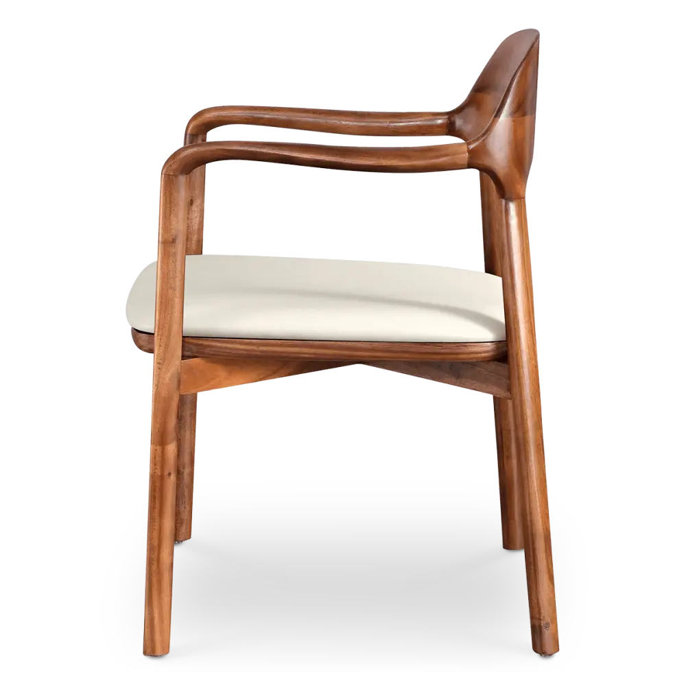 Kennedy Eetkamerstoel | Walnoot | Offwhite Zitting