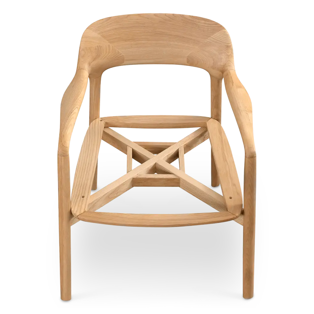 Kennedy Eetkamerstoel | Essen Hout | Wit Teddy / Boucle