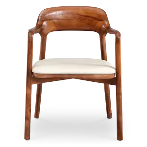 Kennedy Eetkamerstoel | Walnoot | Offwhite Zitting
