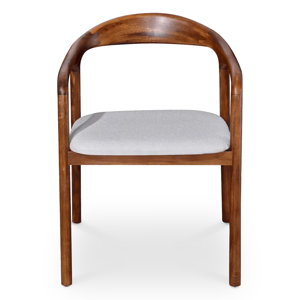 Artson Eetkamerstoel | Notenhout | Wit Boucle
