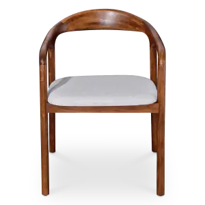 Artson Eetkamerstoel | Notenhout | Wit Boucle