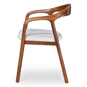 Artson Eetkamerstoel | Notenhout | Wit Boucle