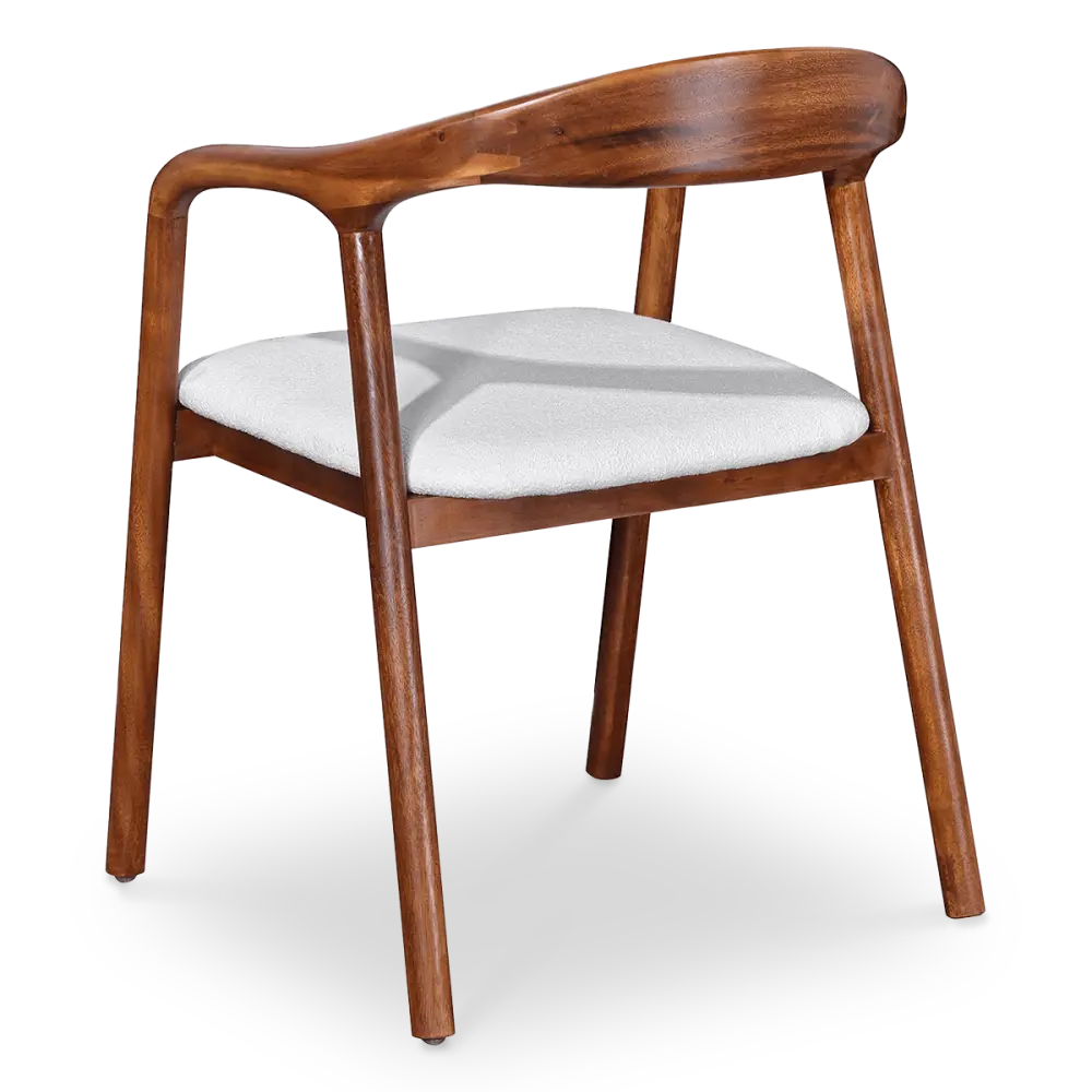 Artson Eetkamerstoel | Notenhout | Wit Boucle