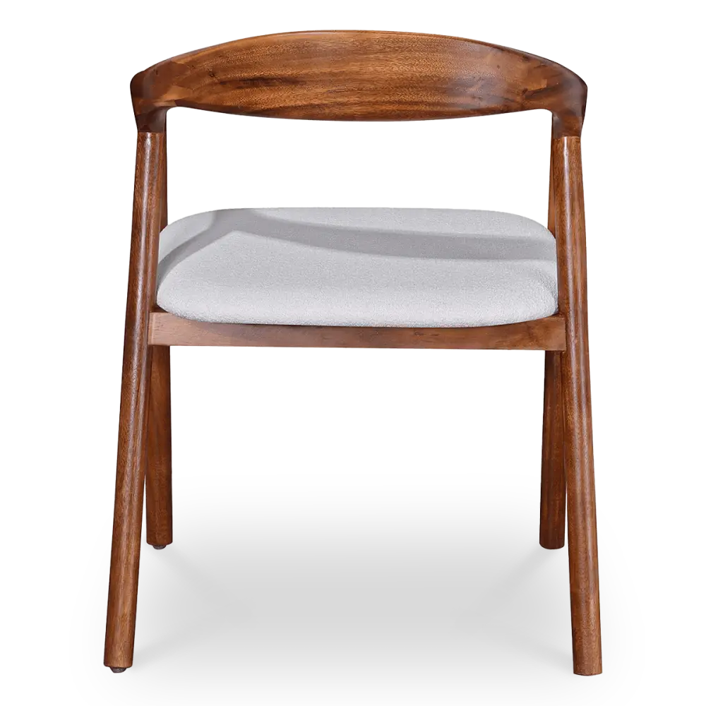 Artson Eetkamerstoel | Notenhout | Wit Boucle