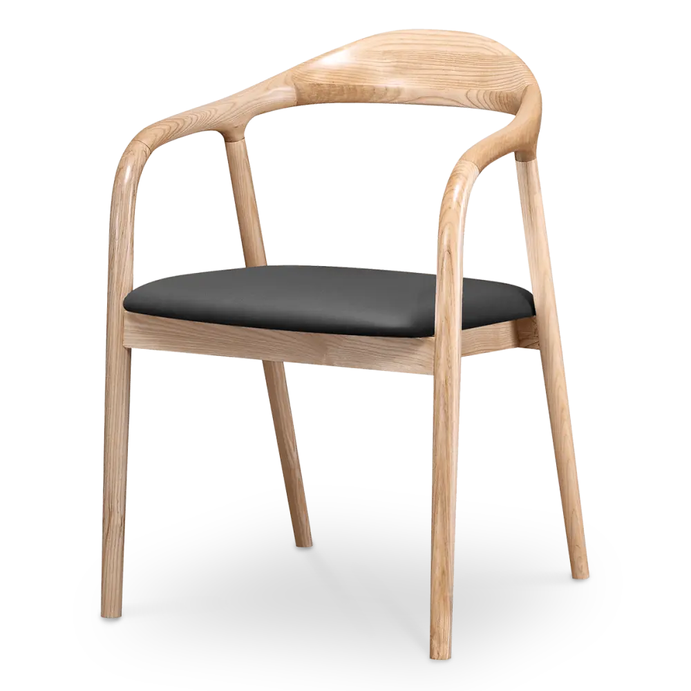 Artson Eetkamerstoel | Essen | Zwart PU Leer
