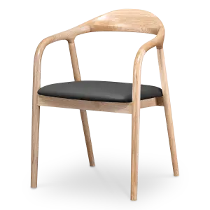 Artson Eetkamerstoel | Essen | Zwart PU Leer