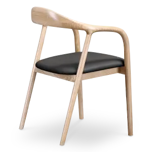 Artson Eetkamerstoel | Essen | Zwart PU Leer
