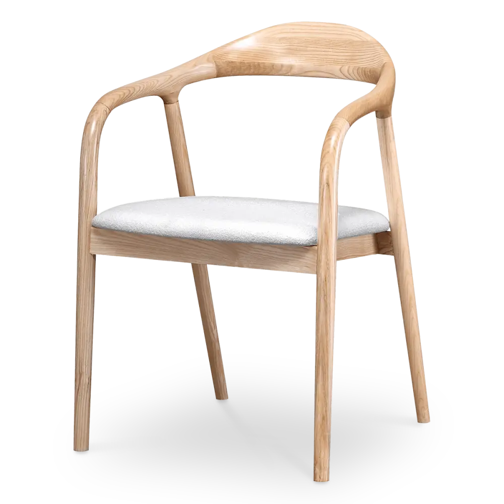 Artson Eetkamerstoel | Essen | Wit Boucle