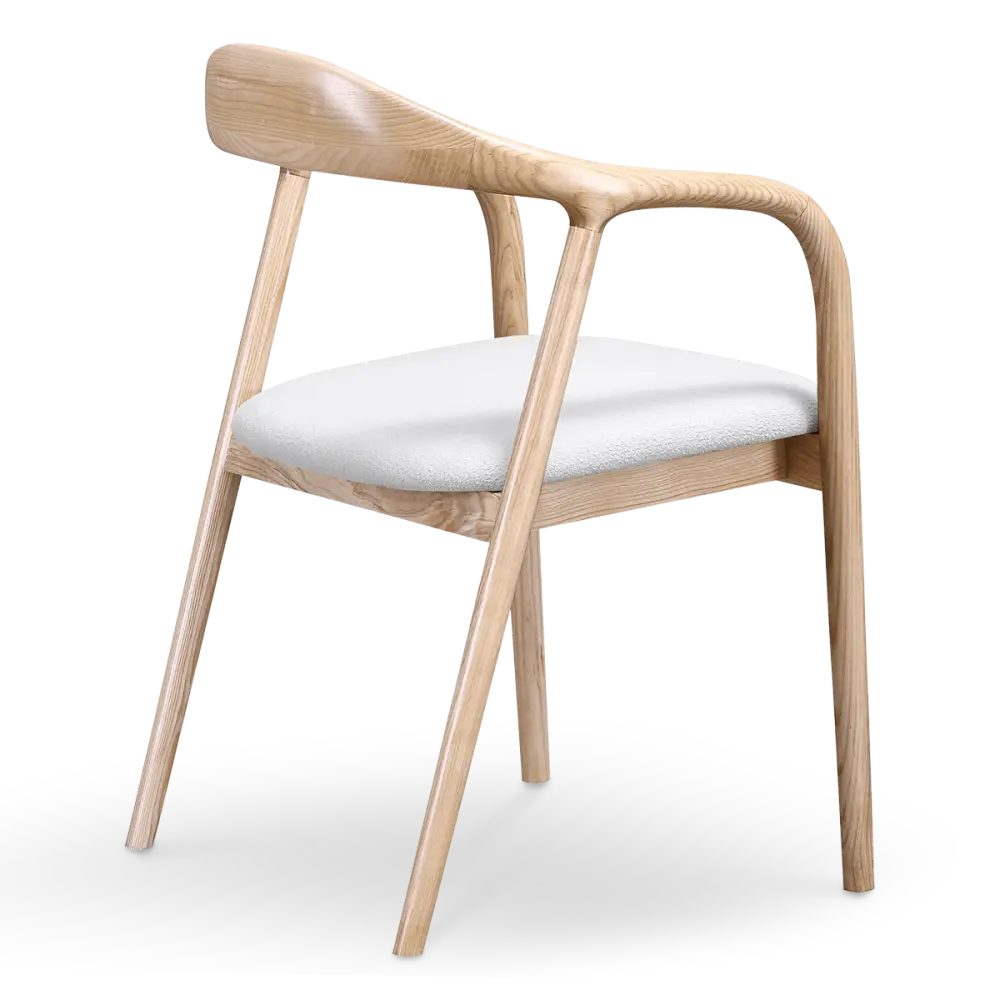 Artson Eetkamerstoel | Essen | Wit Boucle