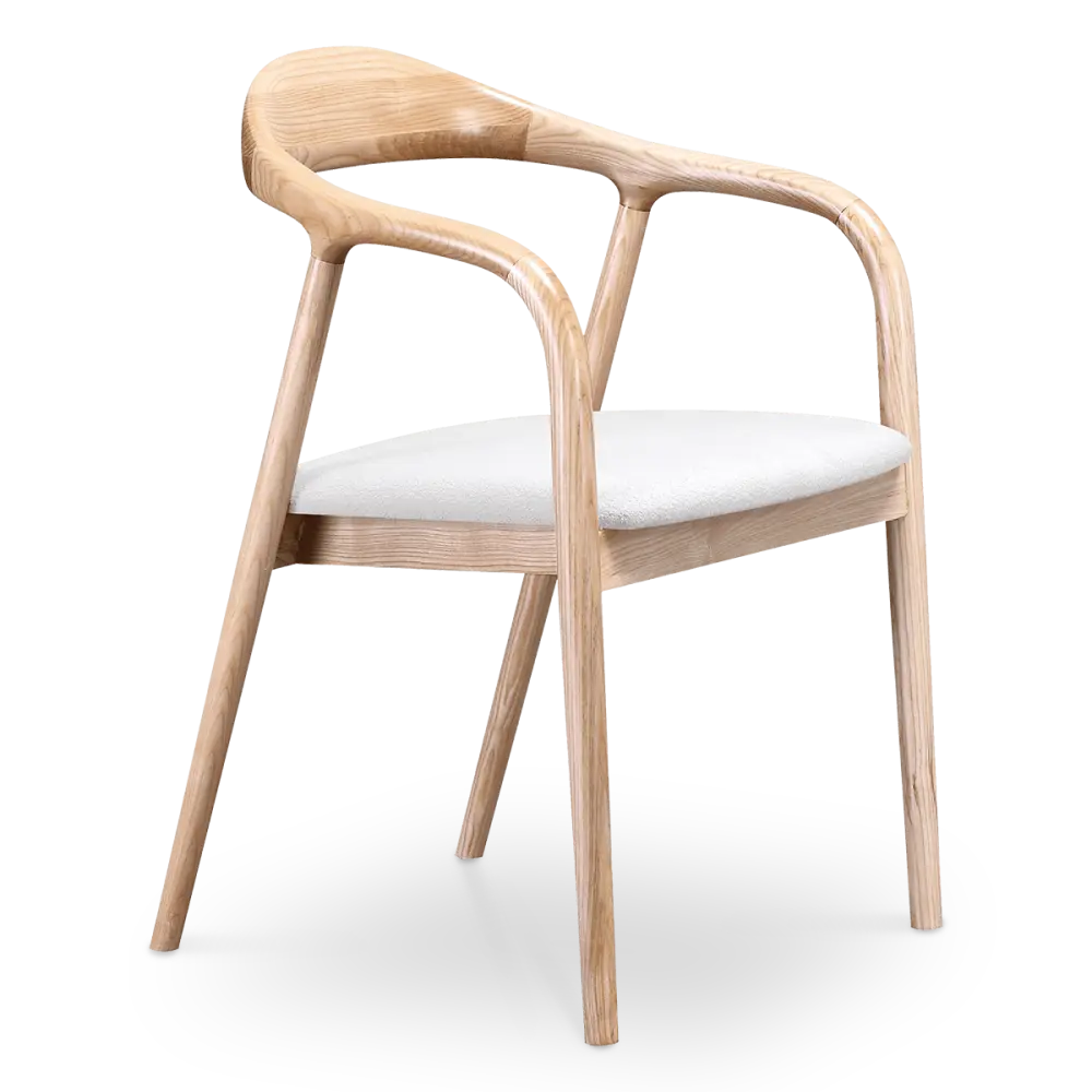 Artson Eetkamerstoel | Essen | Wit Boucle