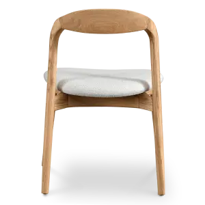 Bow Stoel Essen Hout | Wit Boucle