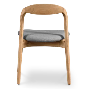 Bow Stoel Essen Hout | Grijs Boucle