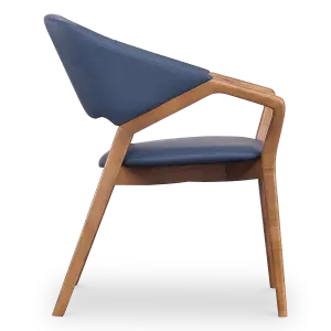 Japandi Eetkamerstoel Candorra | Blauw | Walnoot