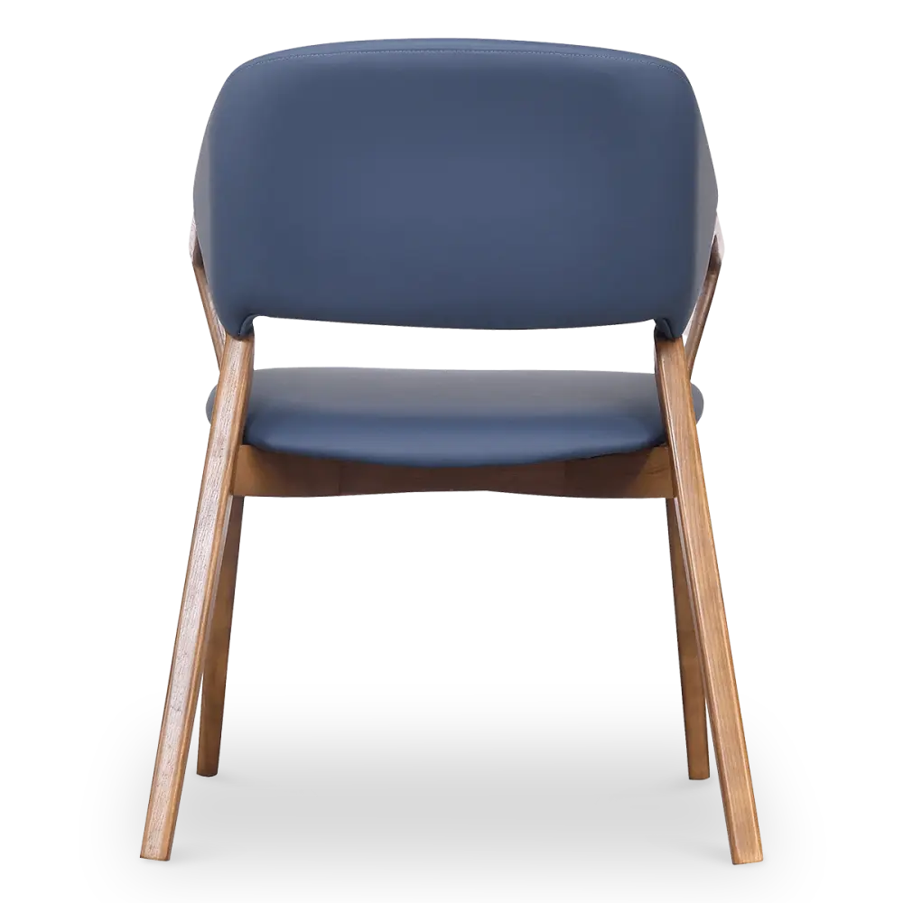 Japandi Eetkamerstoel Candorra | Blauw | Walnoot