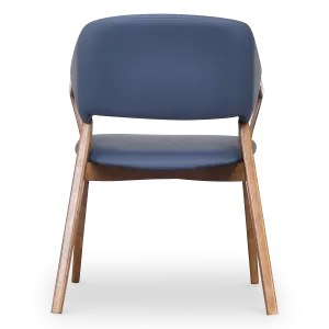 Japandi Eetkamerstoel Candorra | Blauw | Walnoot