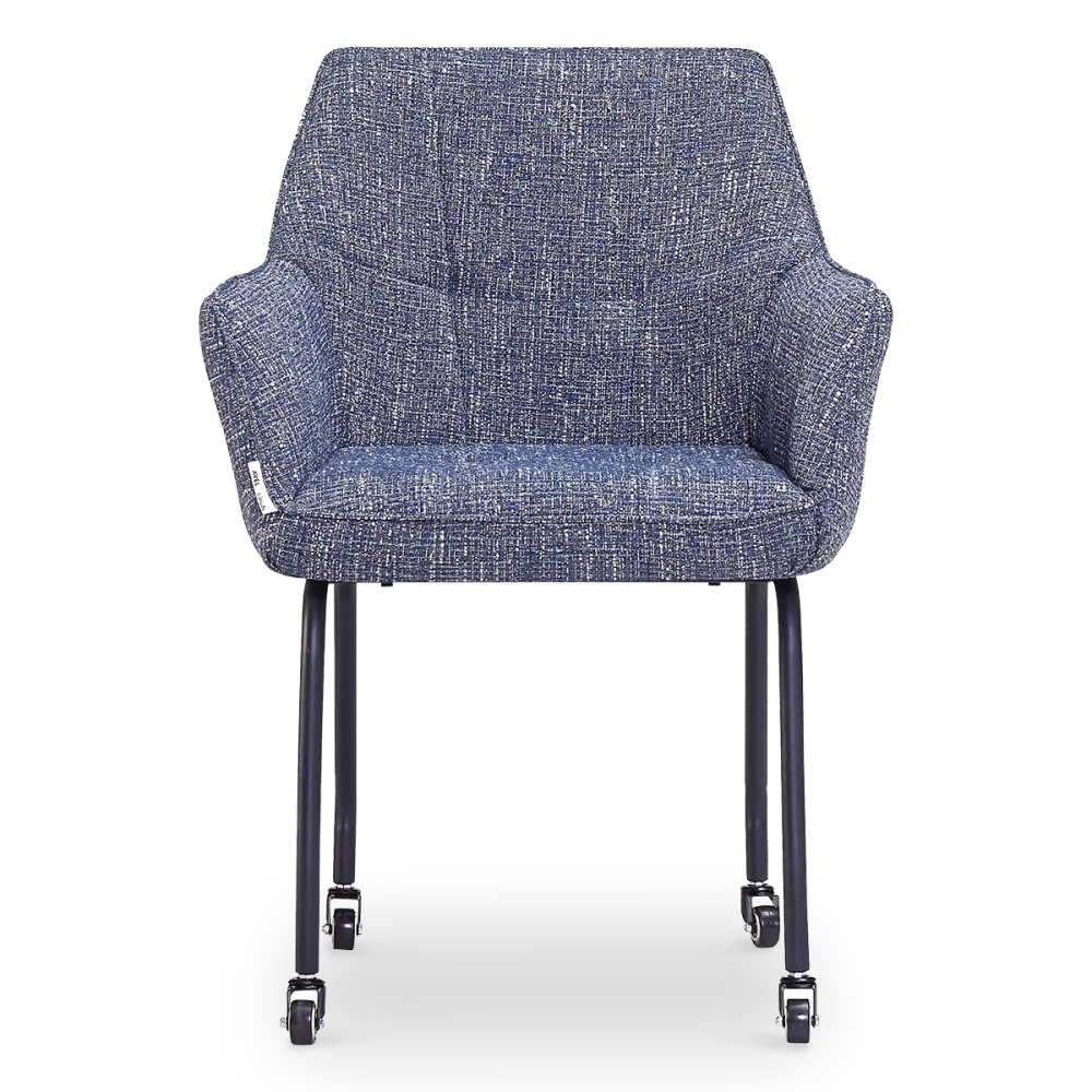 Eetkamerstoel Met Wieltjes Till | Blauw