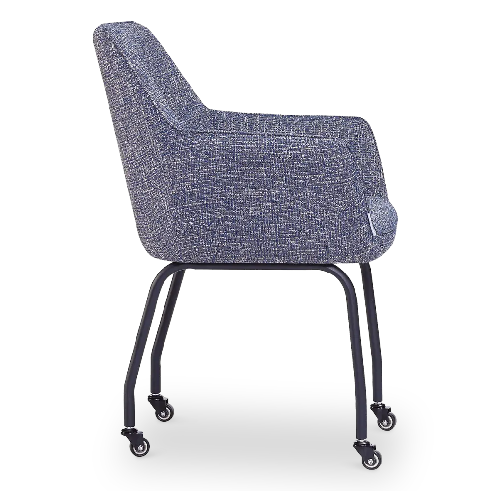 Eetkamerstoel Met Wieltjes Till | Blauw