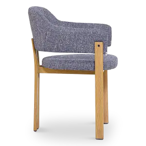 Japandi Eetkamerstoel Isamu | Blauw OTE | Eiken Onderstel