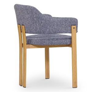 Japandi Eetkamerstoel Isamu | Blauw OTE | Eiken Onderstel