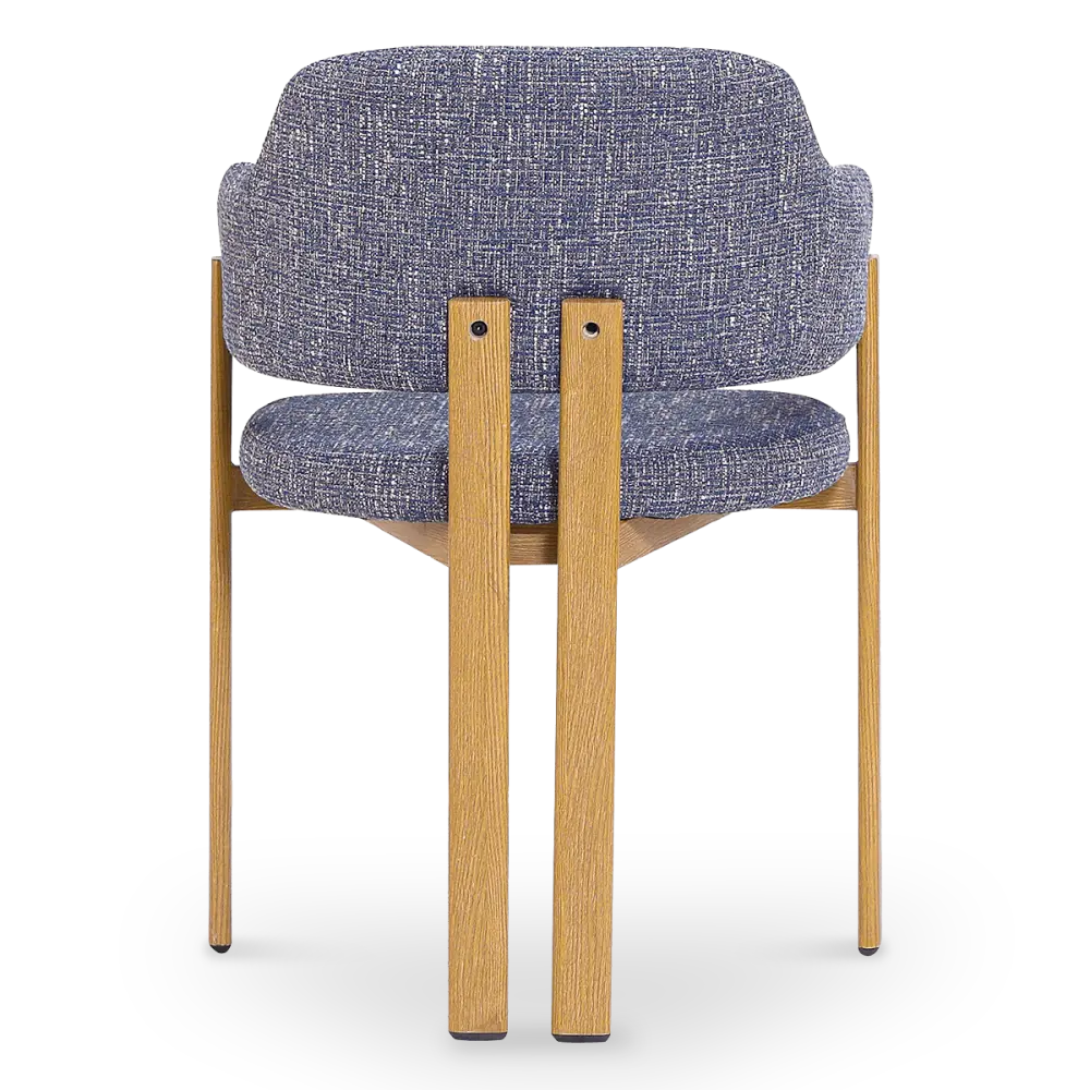 Japandi Eetkamerstoel Isamu | Blauw OTE | Eiken Onderstel