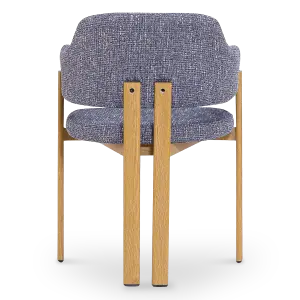 Japandi Eetkamerstoel Isamu | Blauw OTE | Eiken Onderstel