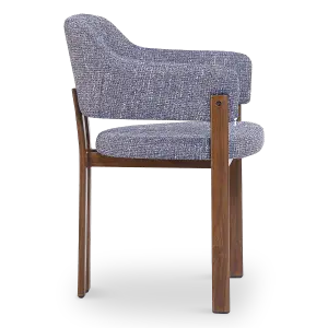Japandi Eetkamerstoel Isamu | Blauw OTE | Walnoot Onderstel